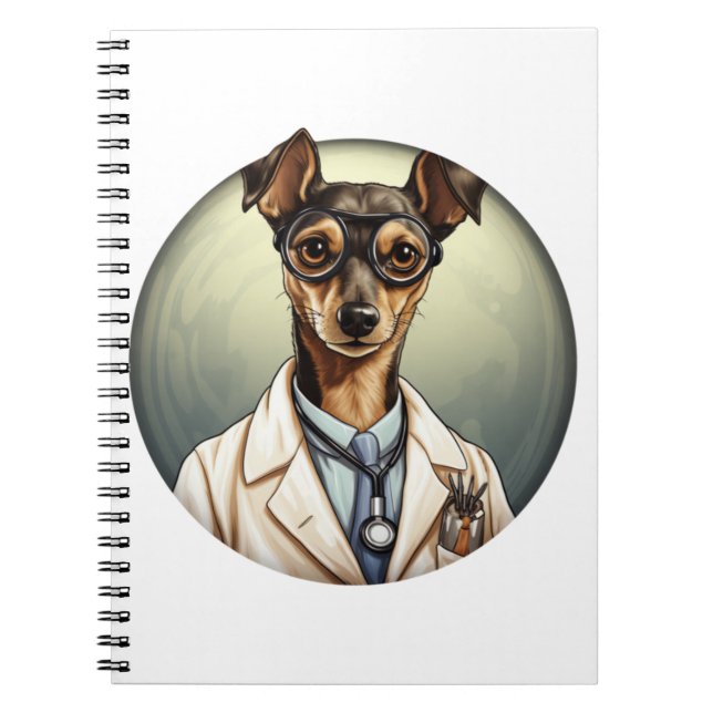 Miniature Pinscher Dog Doctor   Notebook (Front)