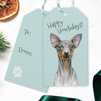 Miniature Pinscher Dog Happy Howlidays Cute Puppy