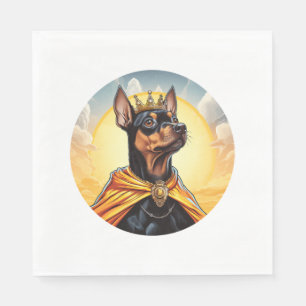 Miniature Pinscher Dog King Napkins