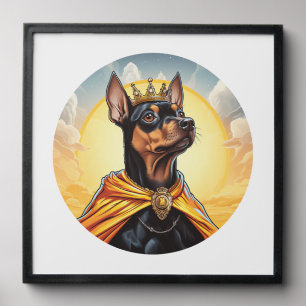 Miniature Pinscher Dog King   Peel And Stick Photo Tile