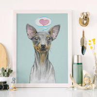 Miniature pinscher Dog portrait Cute puppy love
