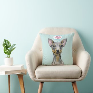 Miniature pinscher Dog portrait Cute puppy love