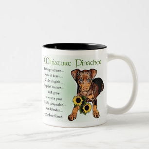 Miniature Pinscher Gifts Two-Tone Coffee Mug