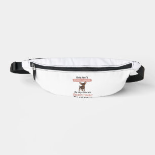 Miniature Pinscher Glitter Funny Dog Shirt Design_ Fanny Pack