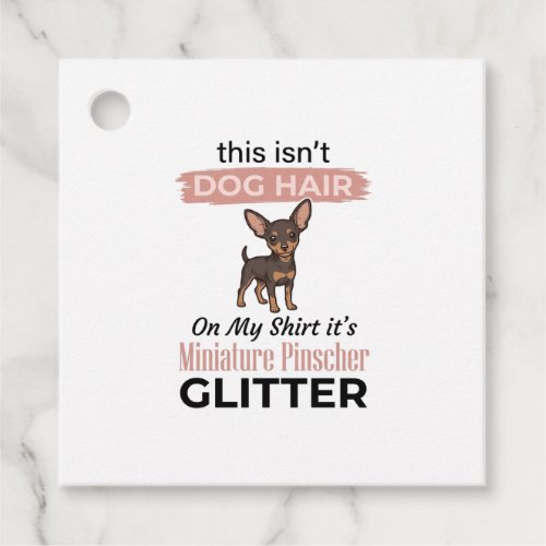 Miniature Pinscher Glitter Funny Dog Shirt Design_ Favor Tags