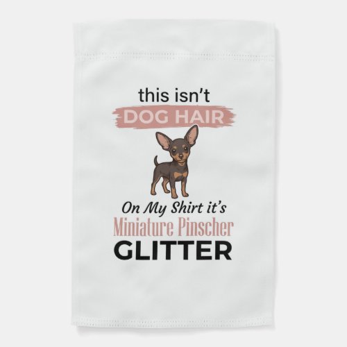 Miniature Pinscher Glitter Funny Dog Shirt Design_ Garden Flag
