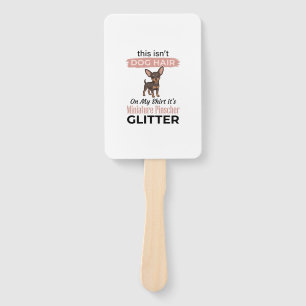 Miniature Pinscher Glitter Funny Dog Shirt Design_ Hand Fan