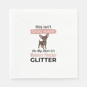 Miniature Pinscher Glitter Funny Dog Shirt Design_ Napkins