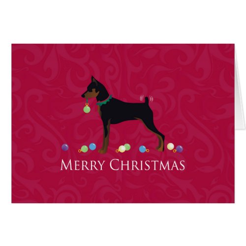Miniature Pinscher Greetings Holiday Card