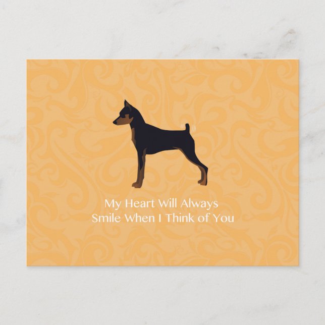 Miniature Pinscher Greetings Postcard (Front)