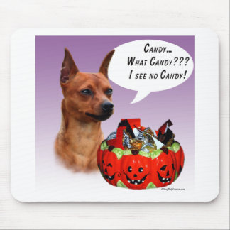 Miniature Pinscher Halloween Candy Mouse Pad