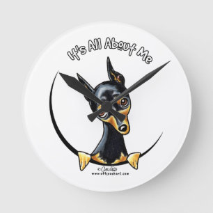 Miniature Pinscher IAAM Round Clock