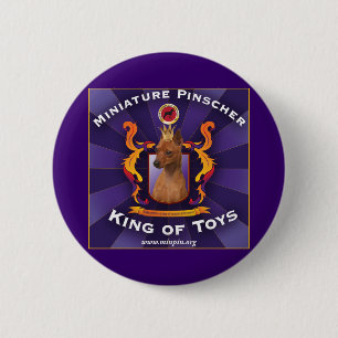 Miniature Pinscher, King of Toys Button