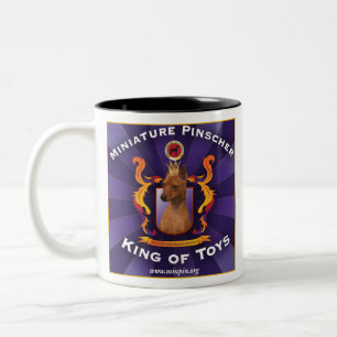 Miniature Pinscher, King of Toys Two-Tone Coffee Mug