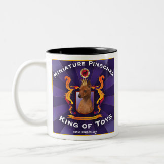 Miniature Pinscher, King of Toys Two-Tone Coffee Mug