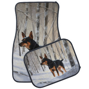 Miniature Pinscher Let It Snow Christmas Car Floor Mat