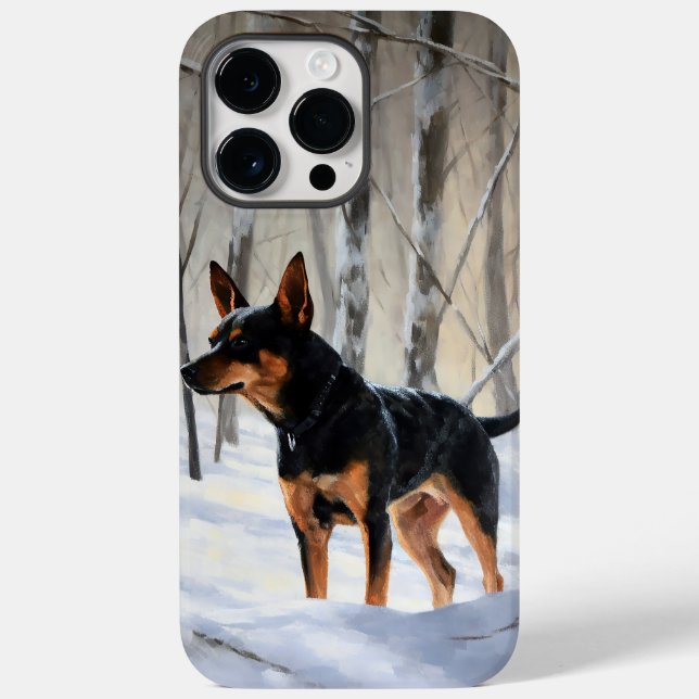 Miniature Pinscher Let It Snow Christmas Case-Mate iPhone Case (Back)