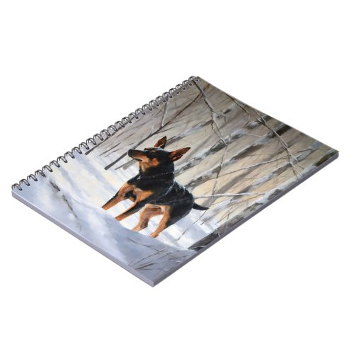 Miniature Pinscher Let It Snow Christmas Notebook