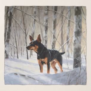 Miniature Pinscher Let It Snow Christmas Scarf