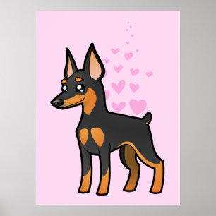 Miniature Pinscher / Manchester Terrier Love Poster