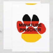 miniature pinscher name germany-flag paw (Front/Back)