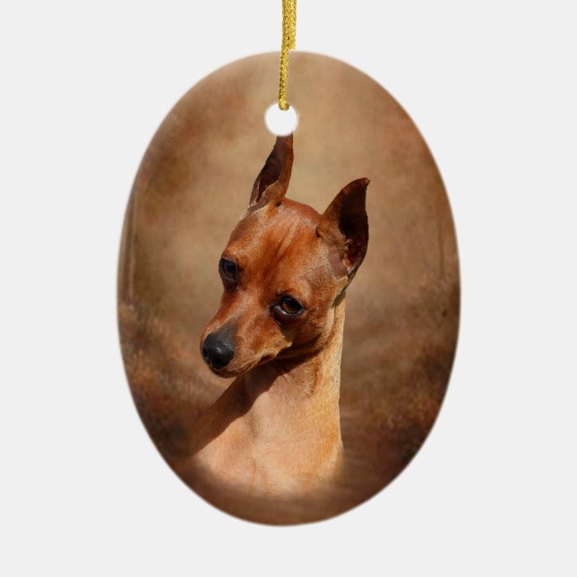 Miniature Pinscher Ornament (Front)