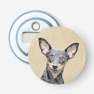 Miniature Pinscher Painting Cute Original Dog Art Bottle Opener