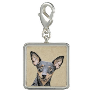 Miniature Pinscher Painting Cute Original Dog Art Charm