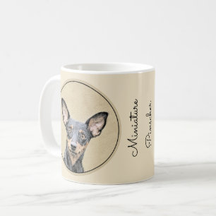 Miniature Pinscher Painting Cute Original Dog Art Coffee Mug