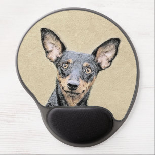 Miniature Pinscher Painting Cute Original Dog Art Gel Mouse Pad