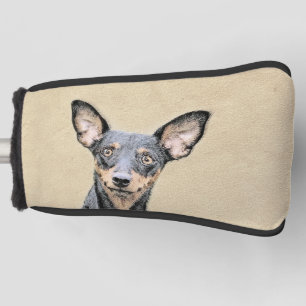 Miniature Pinscher Painting Cute Original Dog Art Golf Head Cover