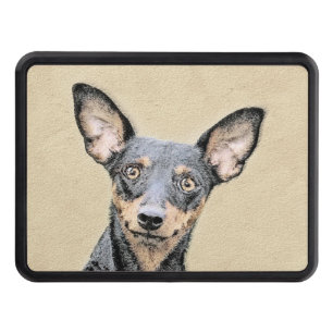 Miniature Pinscher Painting Cute Original Dog Art Hitch Cover