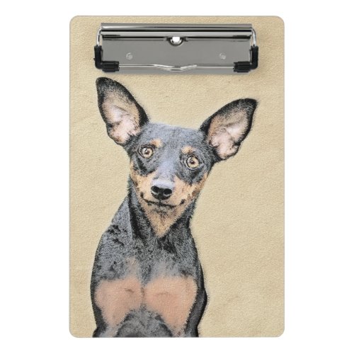 Miniature Pinscher Painting Cute Original Dog Art Mini Clipboard