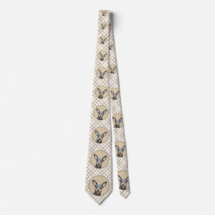 Miniature Pinscher Painting Cute Original Dog Art Neck Tie
