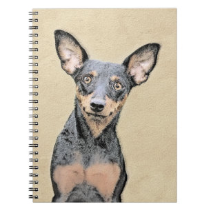 Miniature Pinscher Painting Cute Original Dog Art Notebook