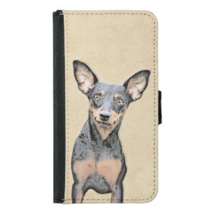 Miniature Pinscher Painting Cute Original Dog Art Samsung Galaxy S5 Wallet Case