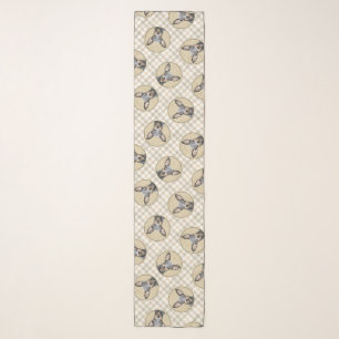 Miniature Pinscher Painting Cute Original Dog Art Scarf