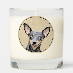 Miniature Pinscher Painting Cute Original Dog Art Scented Candle