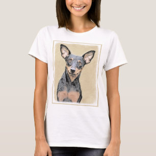 Miniature Pinscher Painting Cute Original Dog Art T-Shirt