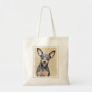 Miniature Pinscher Painting Cute Original Dog Art Tote Bag