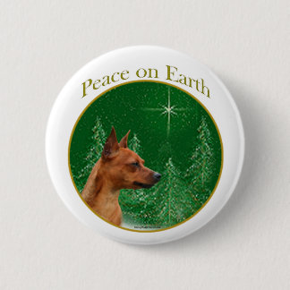 Miniature Pinscher Peace Button