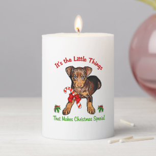 Miniature Pinscher Pillar Candle