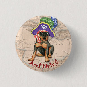 Miniature Pinscher Pirate Pinback Button