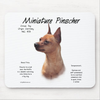 Miniature Pinscher (red) History Design Mouse Pad