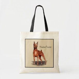 Miniature Pinscher (Red) Tote Bag