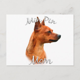 Miniature Pinscher (rust) Mom 2 Postcard