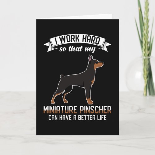 Miniature Pinscher Saying Funny Card