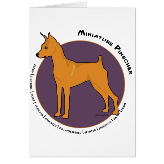 Miniature Pinscher, Stag Red Cards (Front)