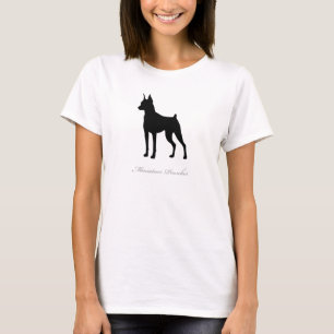 Miniature Pinscher T-shirt (black silhouette)