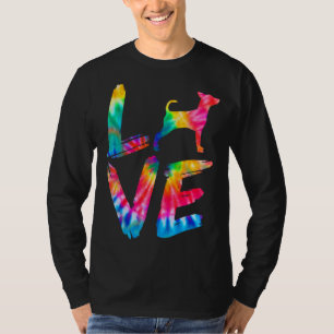 Miniature Pinscher Tie Dye Love Dog Mom Dad T-Shirt